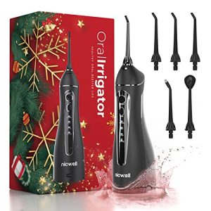 Water Dental Flosser Cordless for Teeth - Nicwell 4 Modes Dental Oral Irrigator