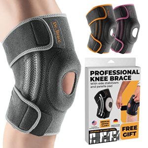 DR. BRACE ELITE Knee Brace with Side Stabilizers & Patella Gel Pads for Maximum Knee Pain Support